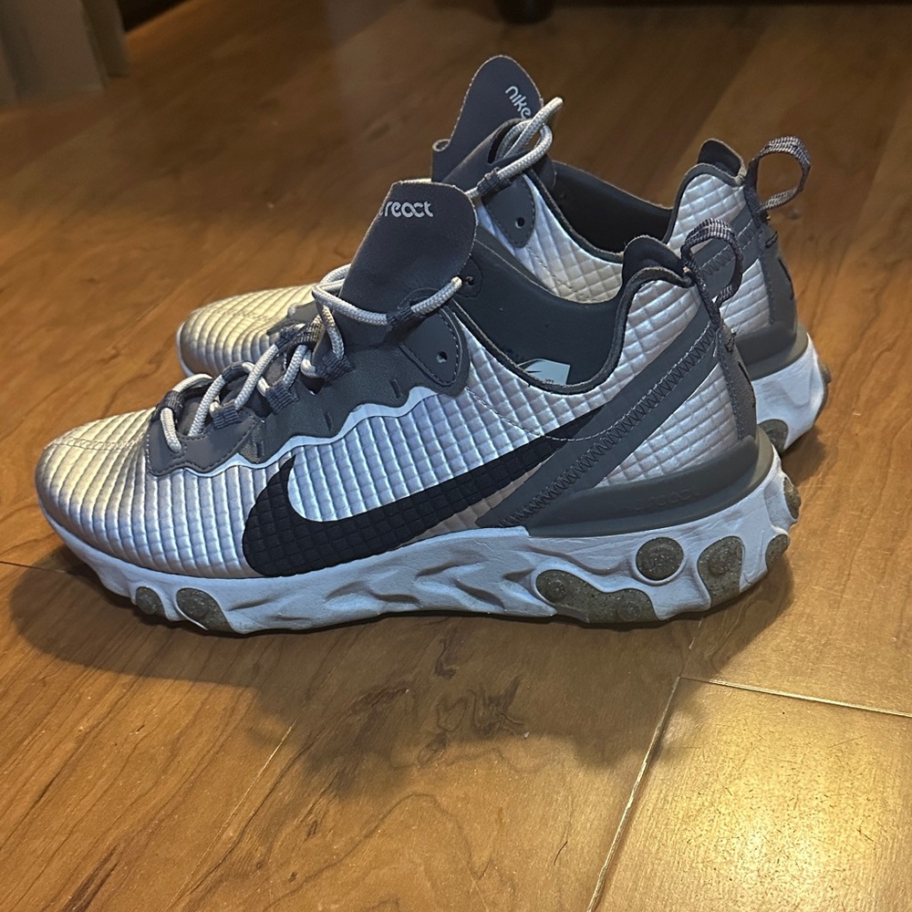 Nike React Element 55 Premium “Quilted Grid – White” Sneakers
